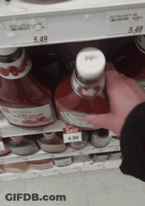 Ketchup In The Grocery GIF