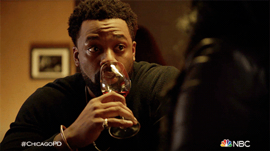 Kevin Atwater Drinking Wine Chicago PD GIF