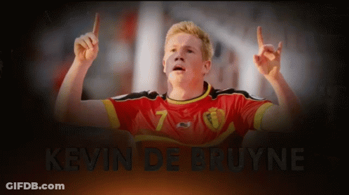 Kevin De Bruyne Poster Red Jersey GIF