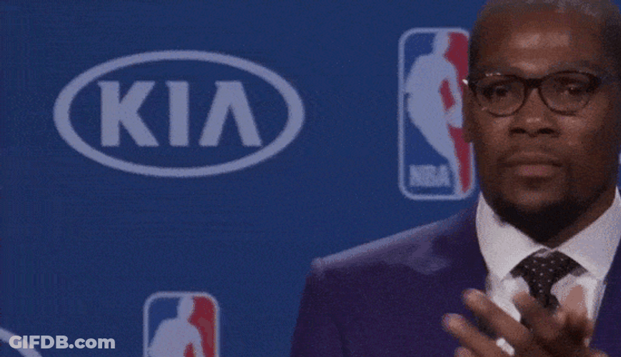 Kevin Durant Clapping Real Mvp GIF