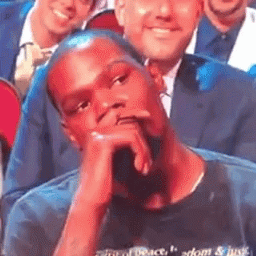 Kevin Durant Hand Over Mouth GIF