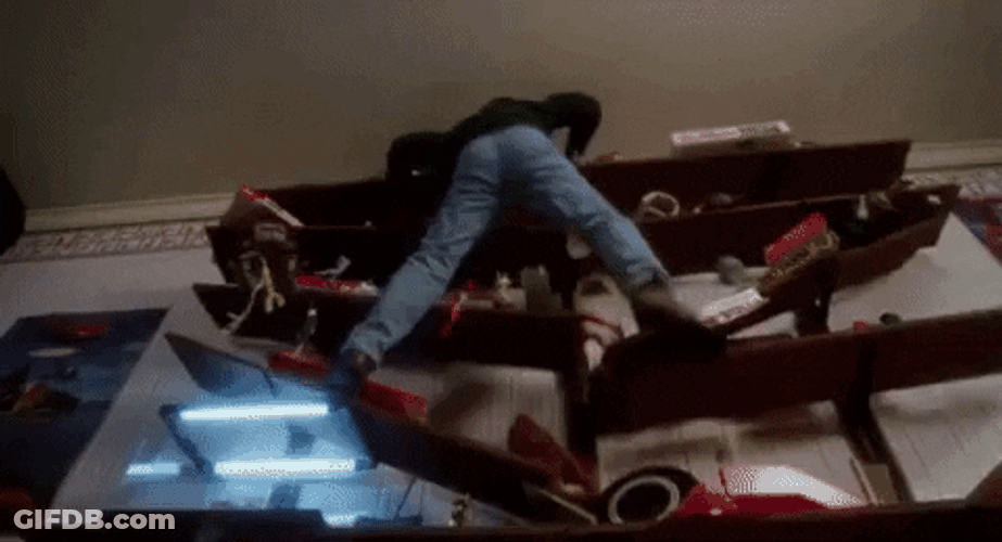 Kevin Falling From Wall At Home Alone GIF
