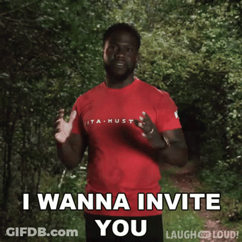 Kevin Hart Friendly Invitation GIF