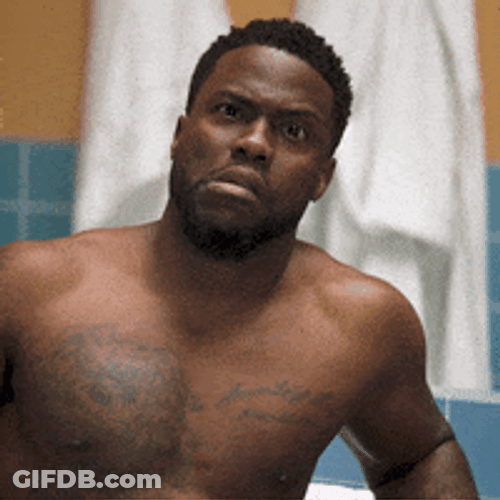 Kevin Hart Funny Face Smelling Poop GIF