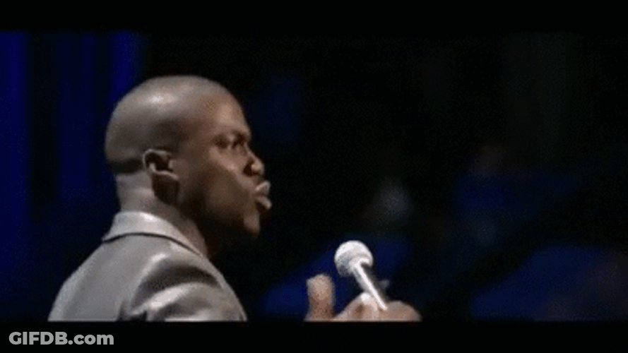 Kevin Hart Holding A Microphone GIF