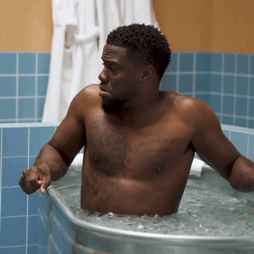 Kevin Hart Ice Bath GIF