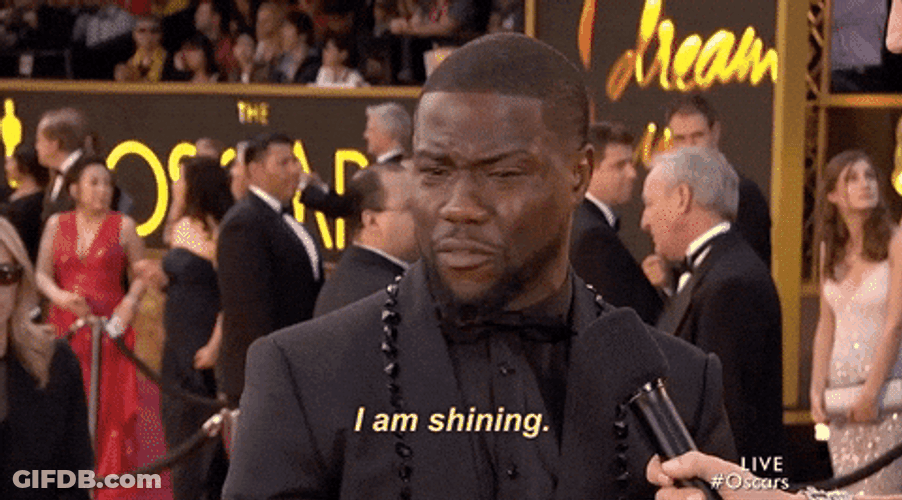 Kevin Hart Is Damn Shining GIF