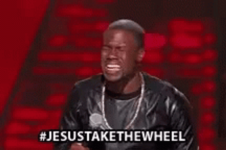 Kevin Hart Jesus Take The Wheel GIF