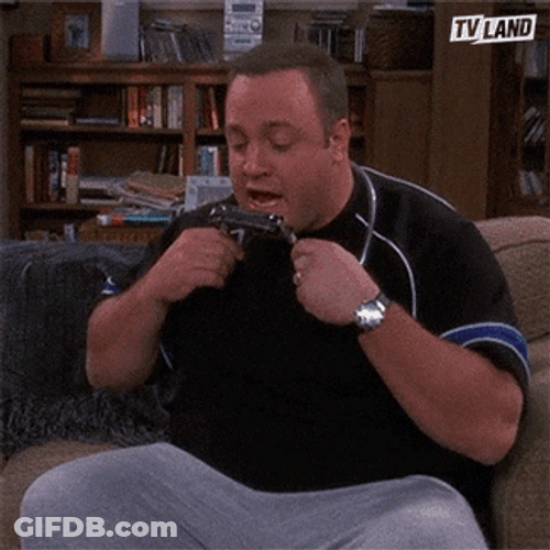 Kevin James Blowing GIF