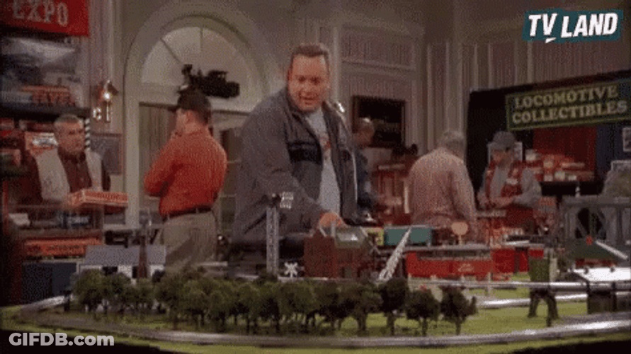 Kevin James Train Crash Burning GIF