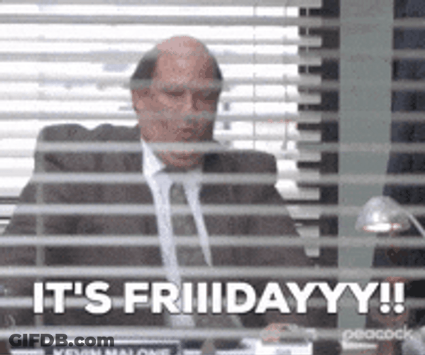 Kevin Malone Excited Because It's Almost Friday GIF