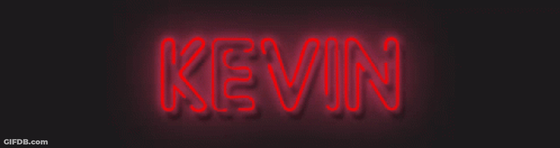 Kevin Red Retro Neon Sign Flicker GIF