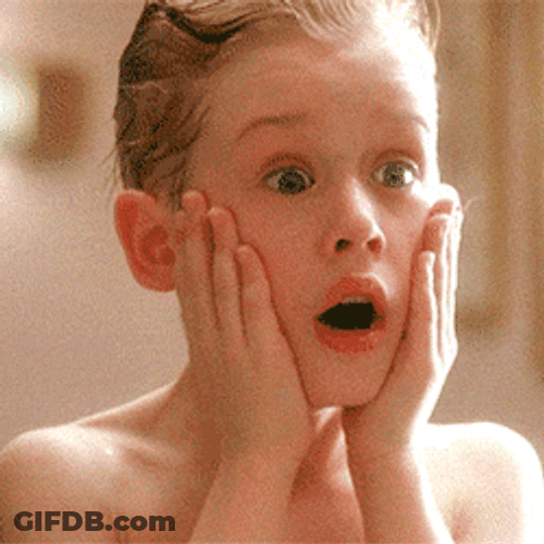 Kevin Shocked Reaction While Home Alone GIF
