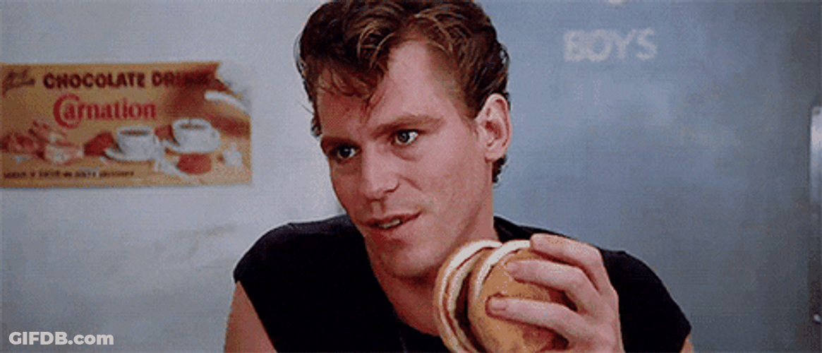 Kevin Smiles Eat Hamburger GIF