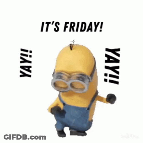 Kevin The Minion Dancing Yay Its Friday Meme GIF