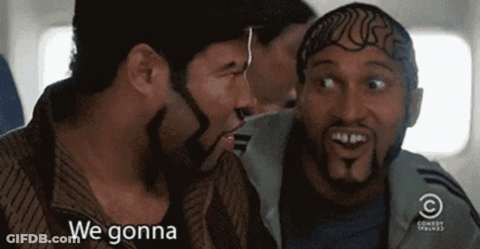 Key And Peele Michael Key With Peele On Plane GIF