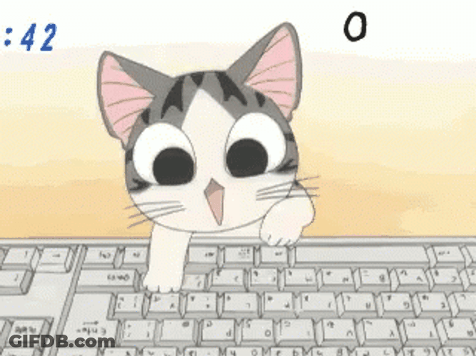 Keyboard Cat OMG LOL GIF