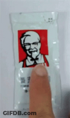 KFC Bag With Man Wearing Sunglasses And Earbuds GIF