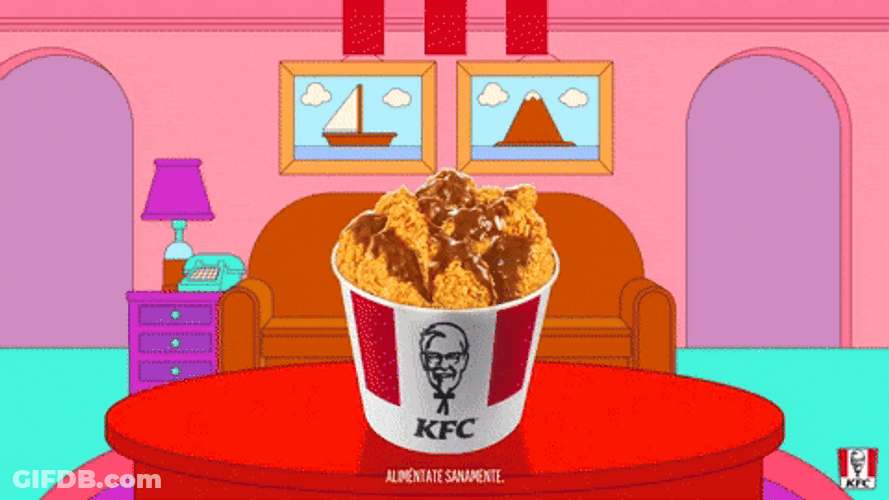 Kfc Bucket On Dining Table GIF