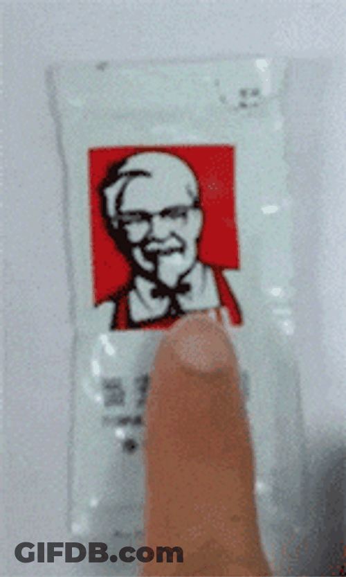 Kfc Squeezing Ketchup GIF