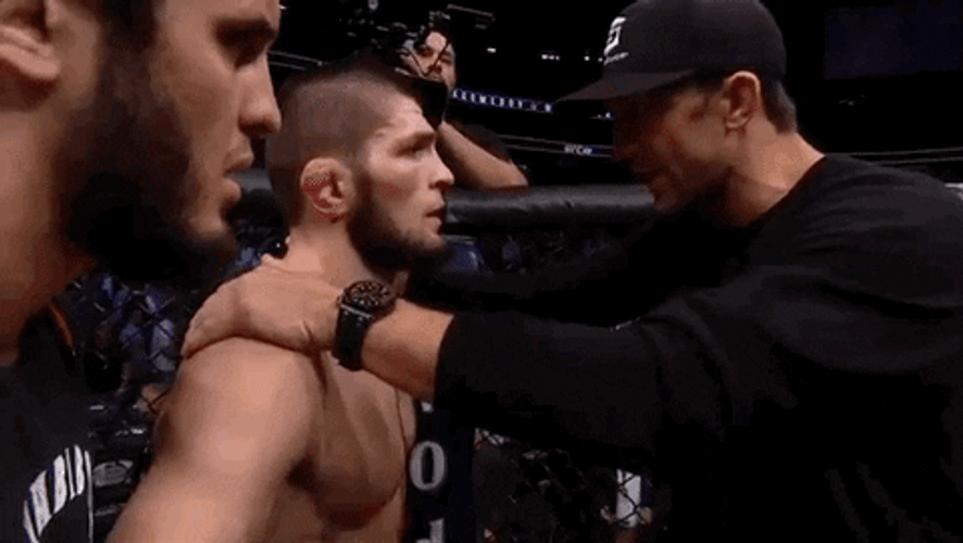 Khabib And Coach GIF