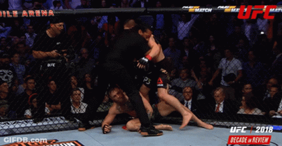 Khabib Being Stopped By The Referee GIF