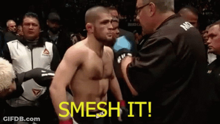 Khabib Getting Ready Smash It GIF