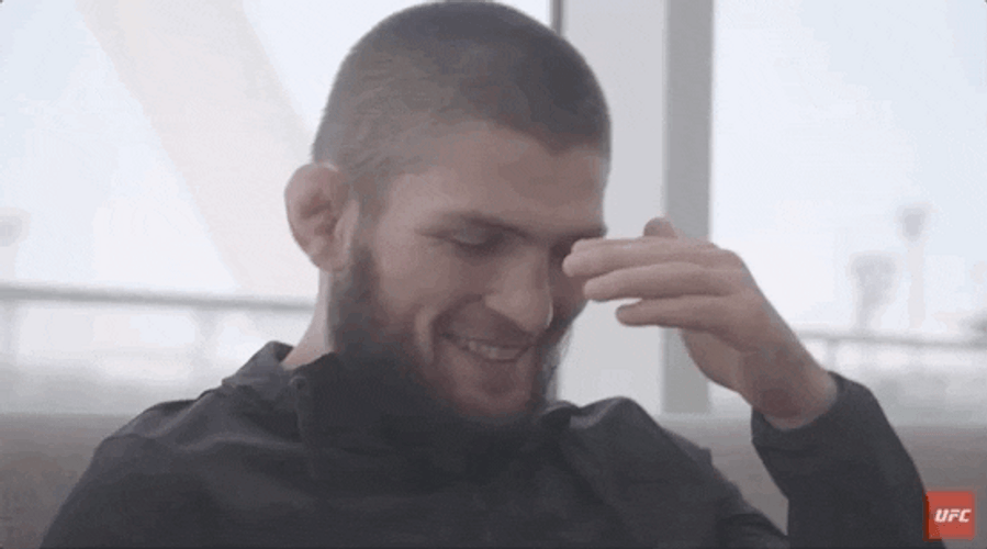 Khabib Laughing Hard GIF
