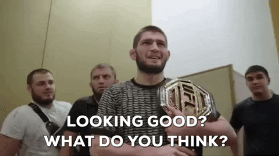 Khabib Looking Good With The Belt GIF