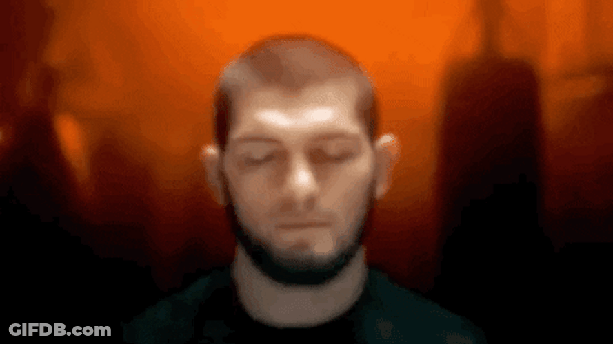Khabib Opening Eyes GIF