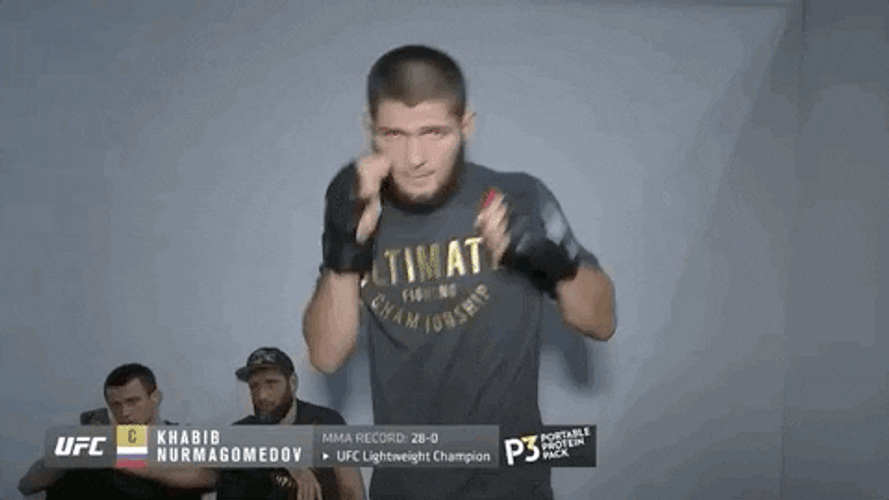 Khabib Practicing To Avoid Attacks GIF