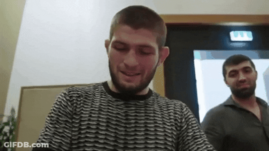 Khabib Smelling Her Hand GIF