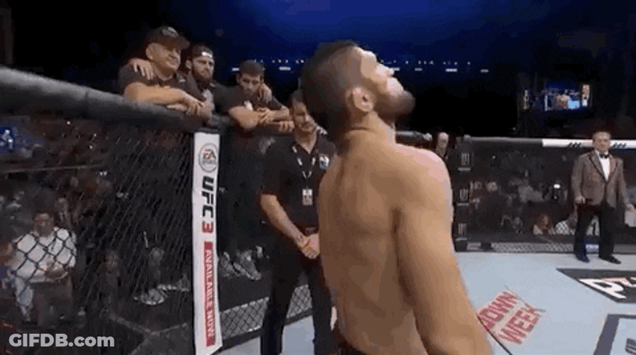 Khabib Spraying Water Out Of His Mouth GIF