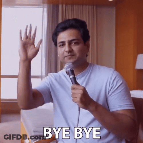 Khatam Rahul Bye Meme GIF