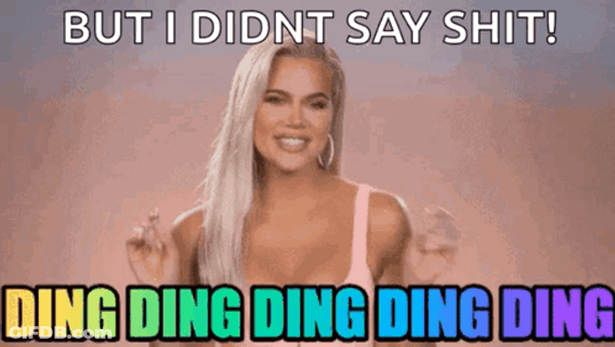 Khloe Kardashian Hand Gesture Ding Ding Ding GIF
