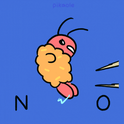 Kick Fighting Shrimp Saying No GIF