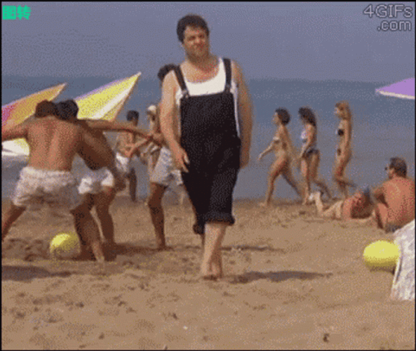 Kick In The Head Funny Beach GIF