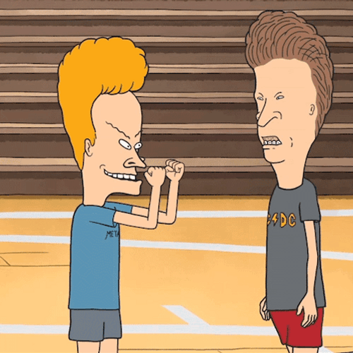 Kick In The Nuts Beavis And Butt Head GIF