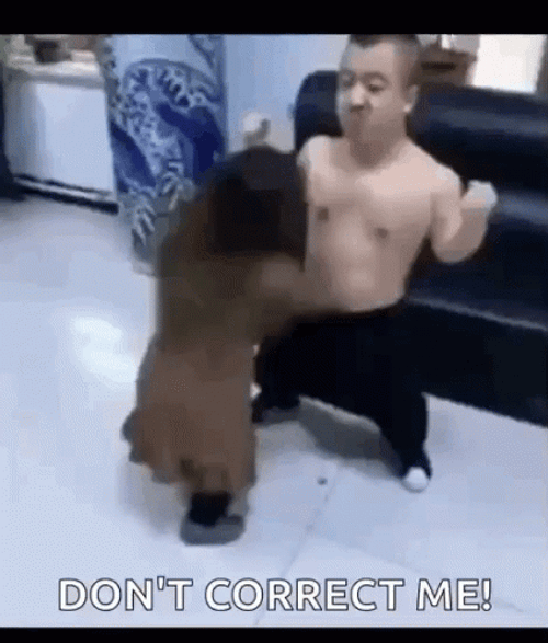 Kick In The Nuts Little People Fighting GIF