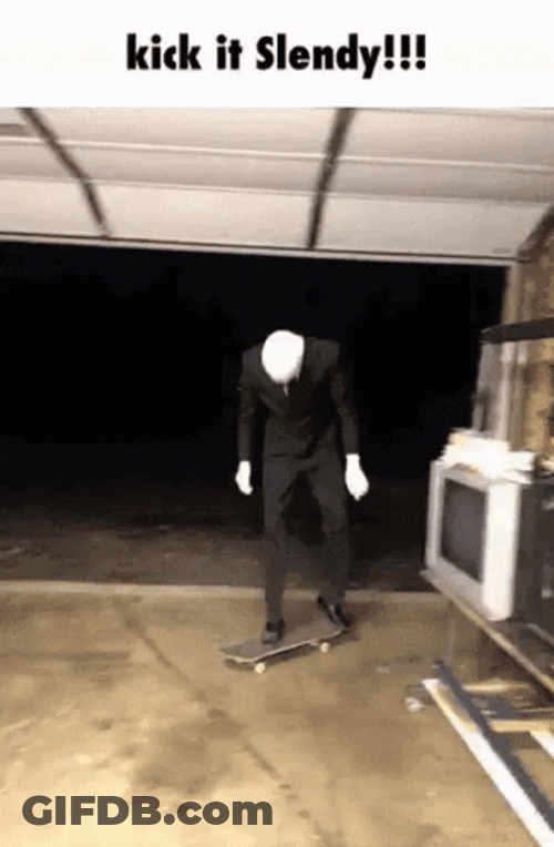 Kick It Slenderman GIF