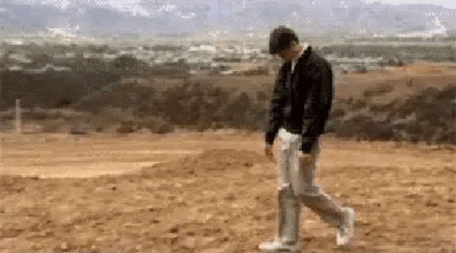Kick Rocks Lonely Slouch Walk GIF