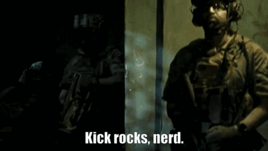 Kick Rocks Nerd Seal Team GIF