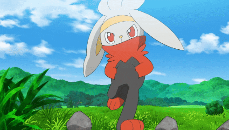 Kick Rocks Raboot Pokemon GIF