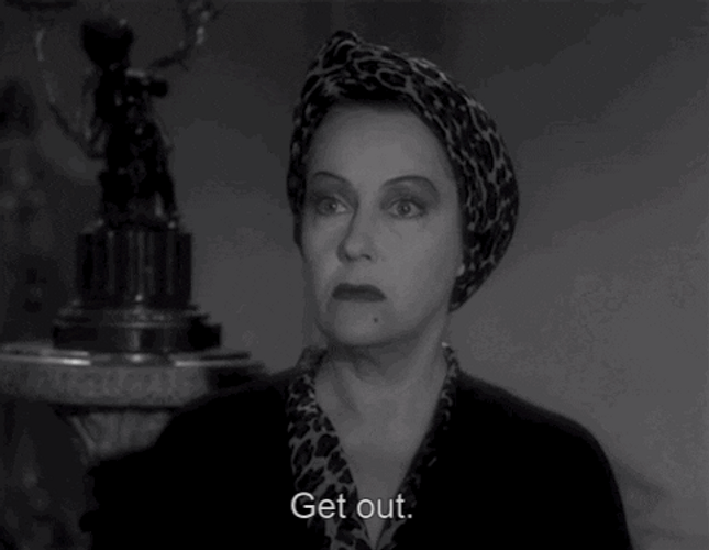Kick Rocks Vintage Gloria Swanson Get Out GIF