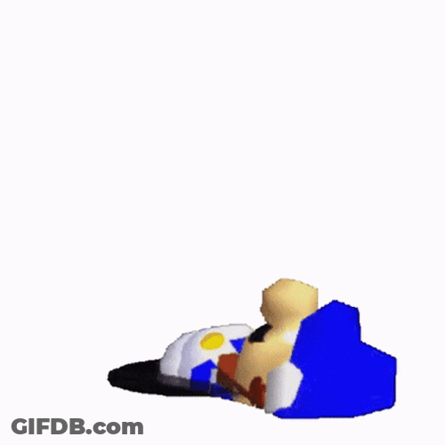 Kicking And Screaming Blue Mario GIF