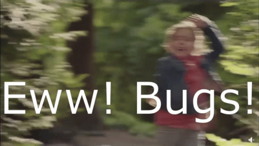 Kid Afraid Of Bug GIF