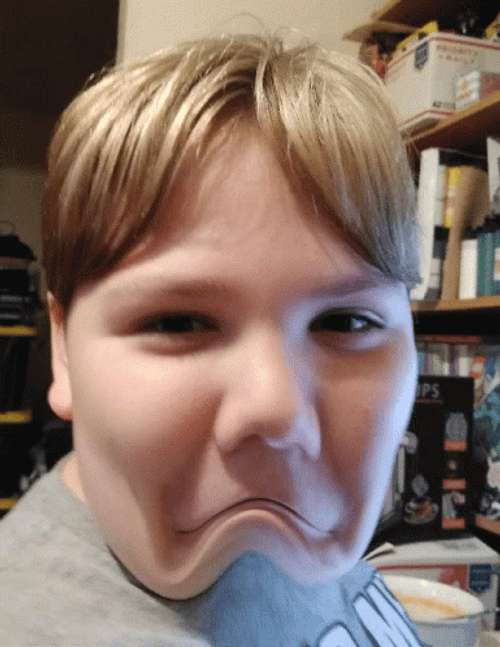 Kid Alien Scary Face GIF