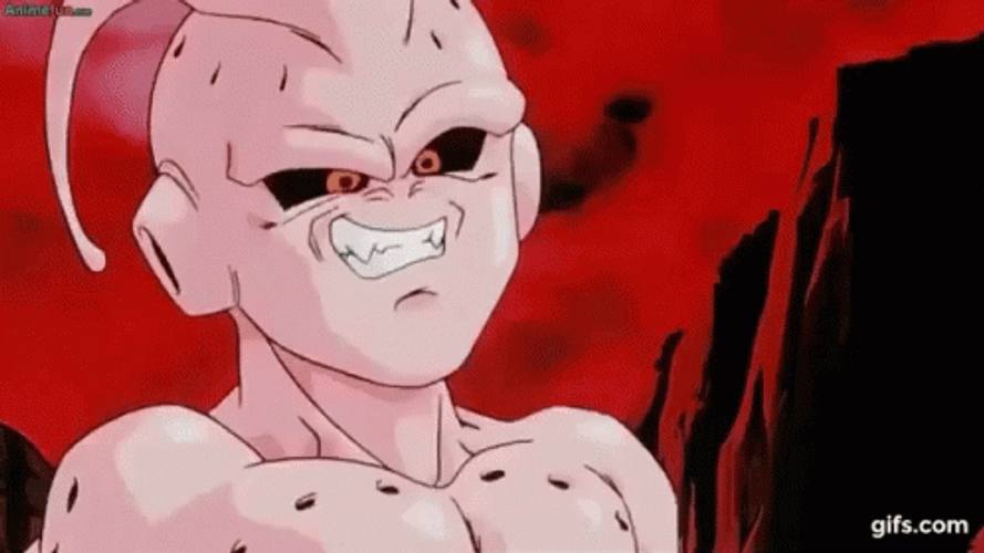 Kid Buu Laughing Shoulders Moving GIF