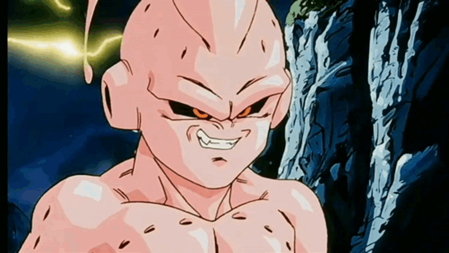 Kid Buu Lightning In The Back GIF