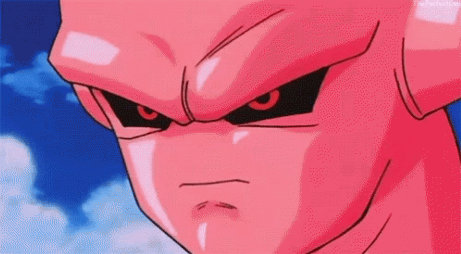 Kid Buu Scary Face GIF